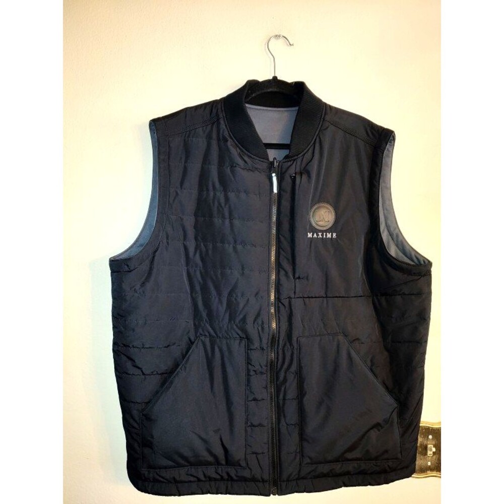 New Men Harriton M776 Vest Black Gray Reversible Outdoor Biker Vest Size XL / TG